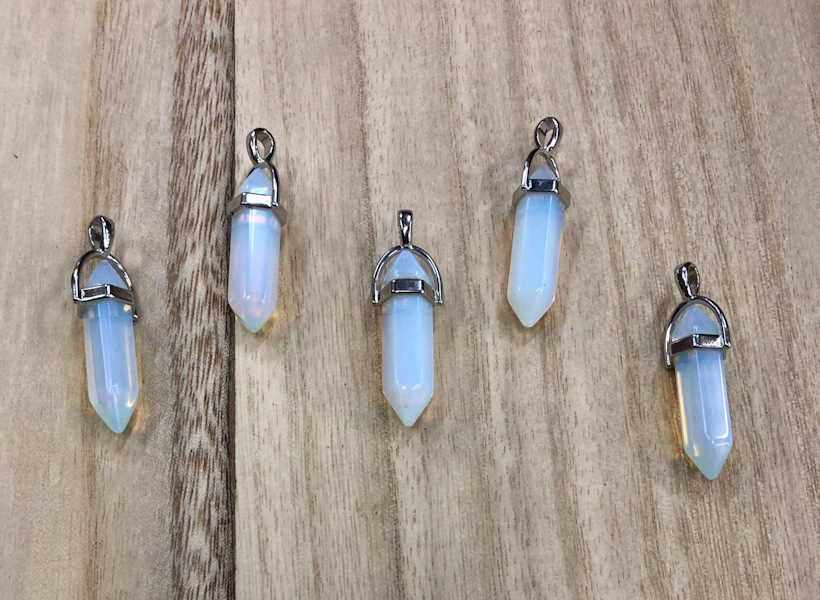 Colgante Biterminado Opalina 4 cm